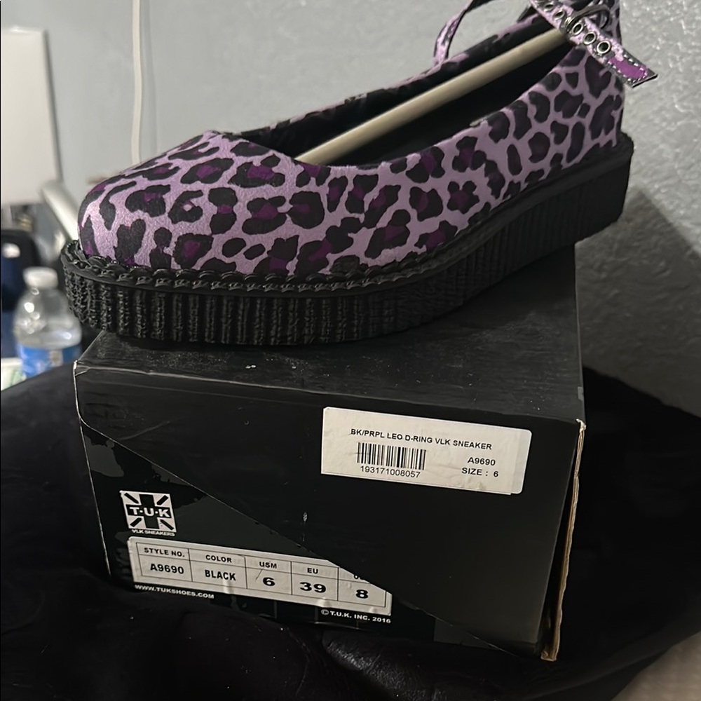 Purple Leopard Platform Sneakers